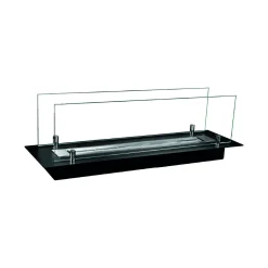 Bruciatore Affile, 65x65 h21 cm, Nero e Argento<Dmora New