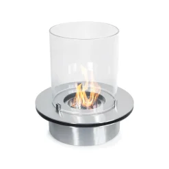 Bruciatore Andali, 35x35 h36 cm, Grigio e Trasparente<Dmora New