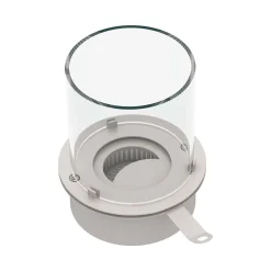 Bruciatore Arola, 30x30 h36 cm, Grigio e Trasparente<Dmora Hot