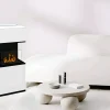 Camino a bioetanolo Ancarano, 38x38 h100 cm, Bianco e Nero<Dmora Fashion