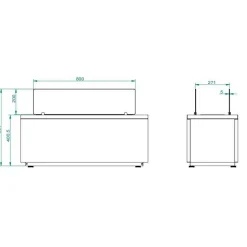 Camino a bioetanolo Arena, 40x100 h40 cm,<Dmora Discount