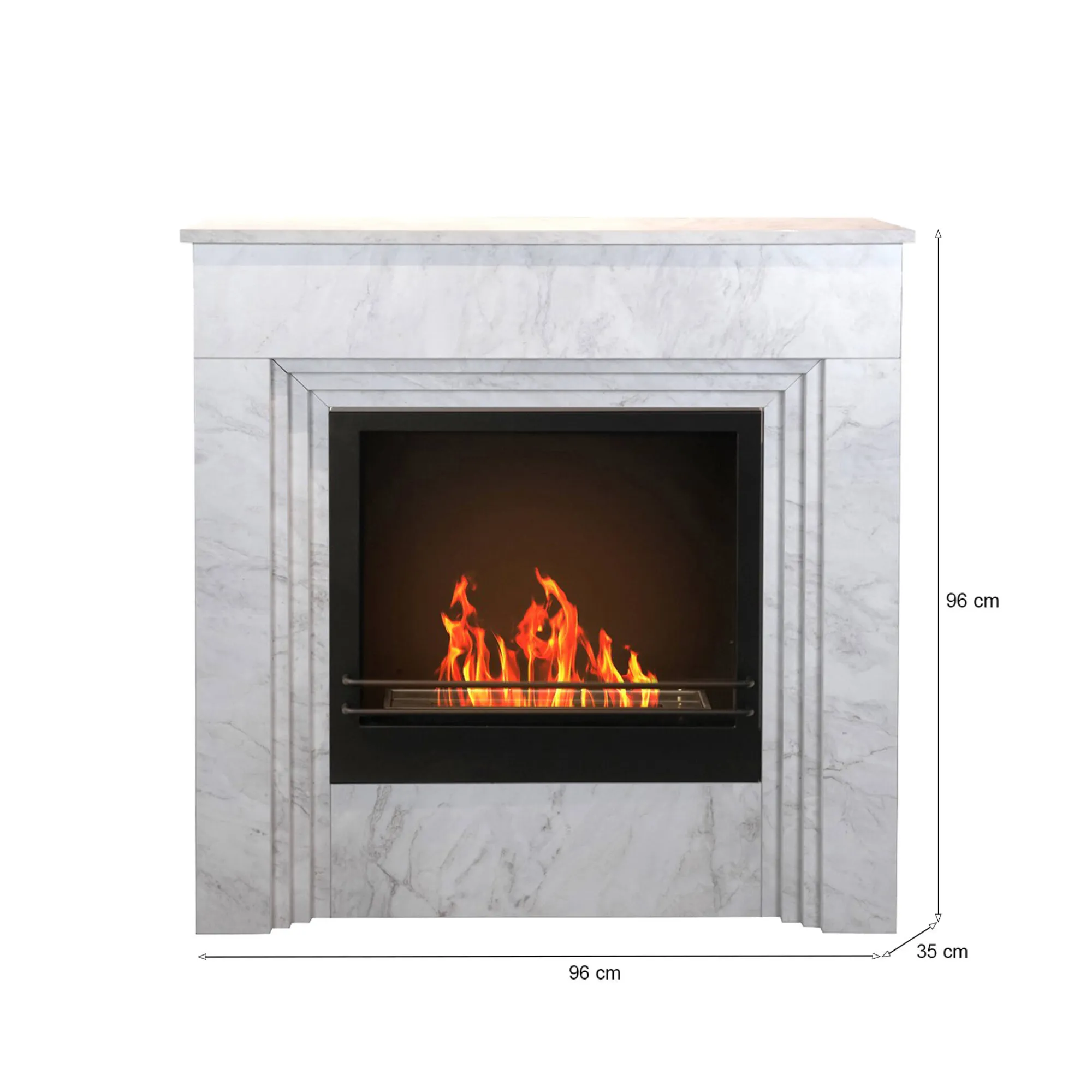 Camino a bioetanolo Kinsasa, 96x35 h96 cm,<Dmora Cheap