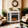 Camino elettrico Alonte, 126x78 h81 cm,<Dmora Outlet