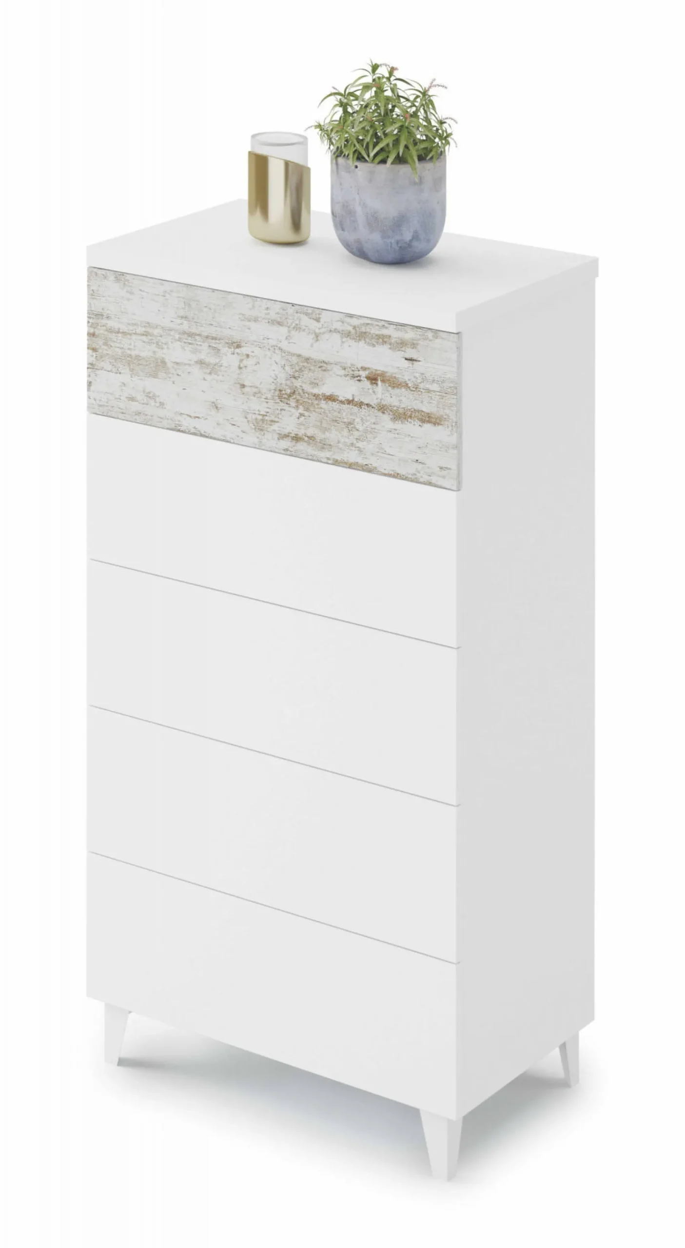 Cassettiera Aaron, 61x40h117 cm, con dettaglio<Dmora Sale