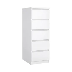 Cassettiera Achaldi, 40x50 h111 cm, Bianco<Dmora Cheap