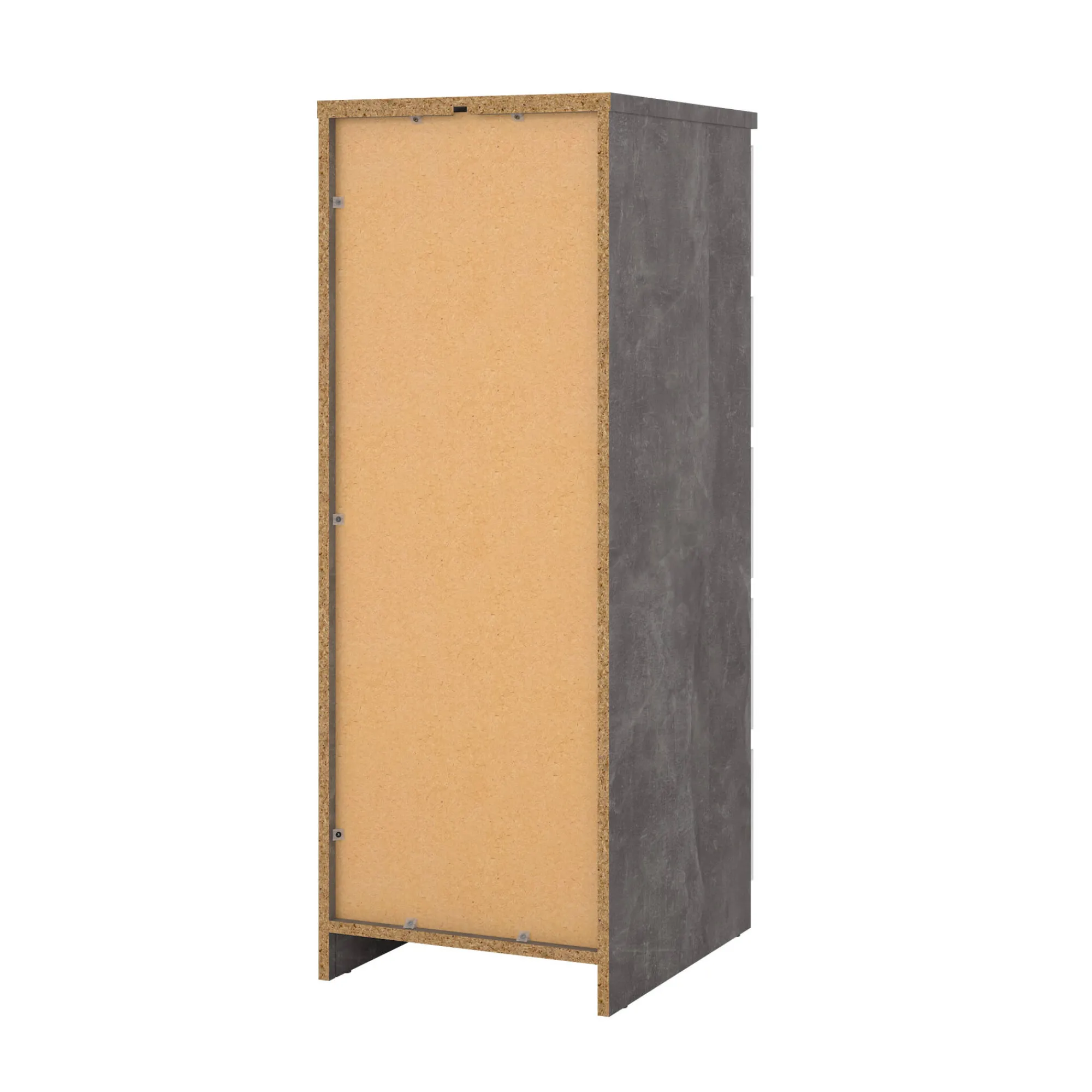 Cassettiera Achaldi, 50x40 h111 cm, Cemento e Bianco<Dmora Fashion