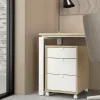 Cassettiera Agazzino, 48x41 h61 cm, Rovere e Bianco<Dmora Sale