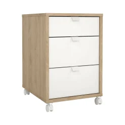Cassettiera Agazzino, 48x41 h61 cm, Rovere e Bianco<Dmora Sale