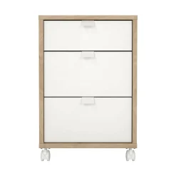 Cassettiera Agazzino, 48x41 h61 cm, Rovere e Bianco<Dmora Sale