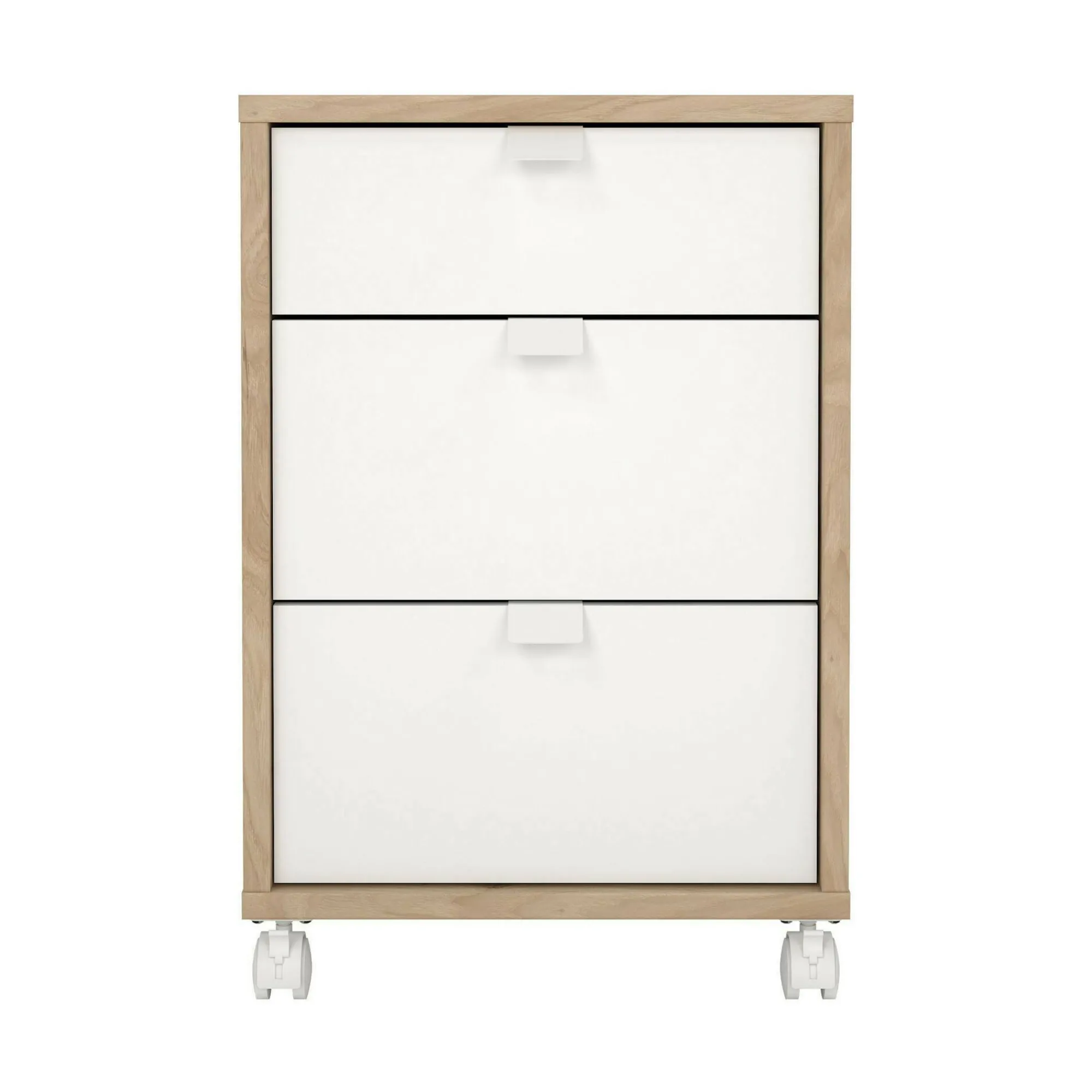 Cassettiera Agazzino, 48x41 h61 cm, Rovere e Bianco<Dmora Sale