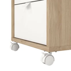 Cassettiera Agazzino, 48x41 h61 cm, Rovere e Bianco<Dmora Sale