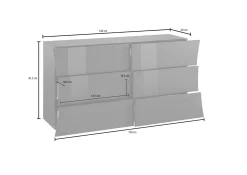 Cassettiera Albelaziz, , cm 155x40h82<Dmora Fashion