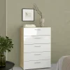 Cassettiera Alf, 70x40 h102 cm, Quercia e Bianco<Dmora Best