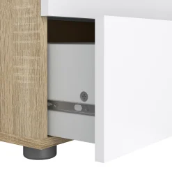 Cassettiera Alf, 70x40 h102 cm, Quercia e Bianco<Dmora Best