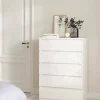 Cassettiera Ansel, 77x50 h111 cm, Bianco<Dmora New