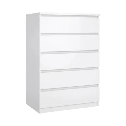 Cassettiera Ansel, 77x50 h111 cm, Bianco<Dmora New