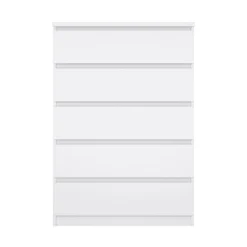 Cassettiera Ansel, 77x50 h111 cm, Bianco<Dmora New