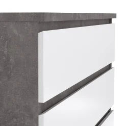 Cassettiera Ansel, 50x77 h111 cm, Cemento e Bianco<Dmora Cheap