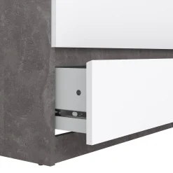 Cassettiera Ansel, 50x77 h111 cm, Cemento e Bianco<Dmora Cheap