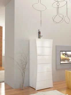 Cassettiera Arignano, cm 50x40h122,<Dmora Outlet