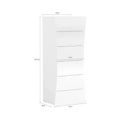 Cassettiera Arignano, cm 50x40h122,<Dmora Outlet