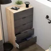 Cassettiera Armenia, 60x40h110 cm, Rovere e Antracite<Dmora Cheap