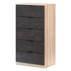 Cassettiera Armenia, 60x40h110 cm, Rovere e Antracite<Dmora Cheap
