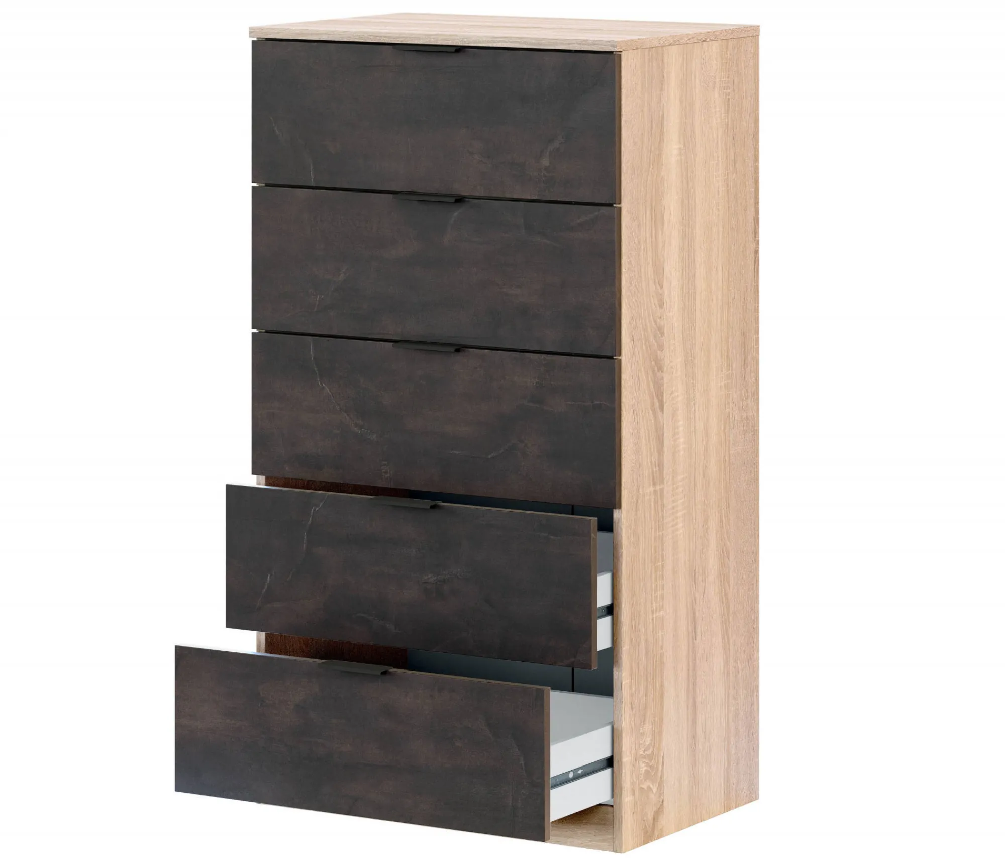 Cassettiera Armenia, 60x40h110 cm, Rovere e Antracite<Dmora Cheap