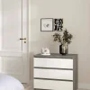 Cassettiera Artic, 50x77 h70 cm, Cemento e Bianco<Dmora Flash Sale