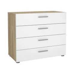 Cassettiera Arwen, 70x40 h76 cm, Quercia e Bianco<Dmora Sale
