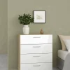 Cassettiera Asam, 70x40 h82 cm, Quercia e Bianco<Dmora Cheap