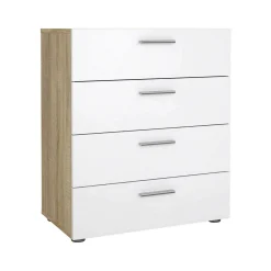 Cassettiera Asam, 70x40 h82 cm, Quercia e Bianco<Dmora Cheap