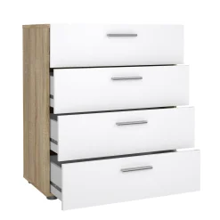 Cassettiera Asam, 70x40 h82 cm, Quercia e Bianco<Dmora Cheap
