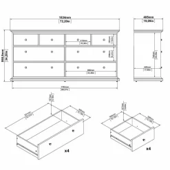 Cassettiera Asiagela, 183x49 h87 cm,<Dmora Sale