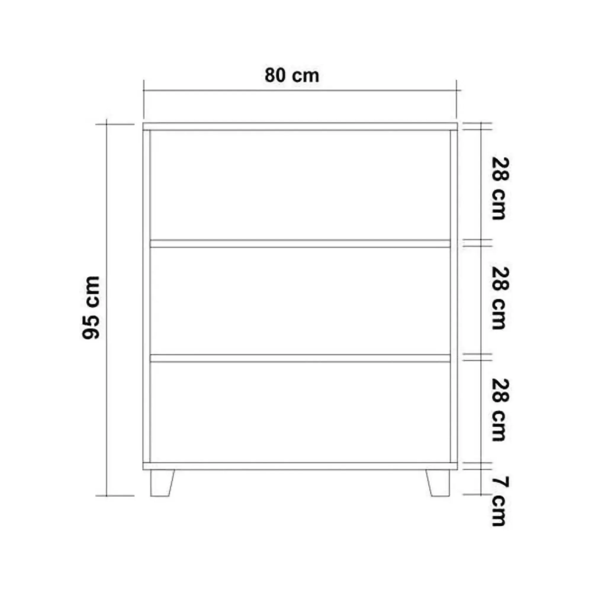 Cassettiera Dacia, 80x43h95 cm,<Dmora Best