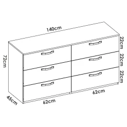Cassettiera Dbus, 140x45h72 cm,<Dmora Fashion