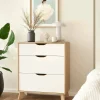 Cassettiera Drinco, 40x79 h92 cm, Rovere e Bianco<Dmora Discount