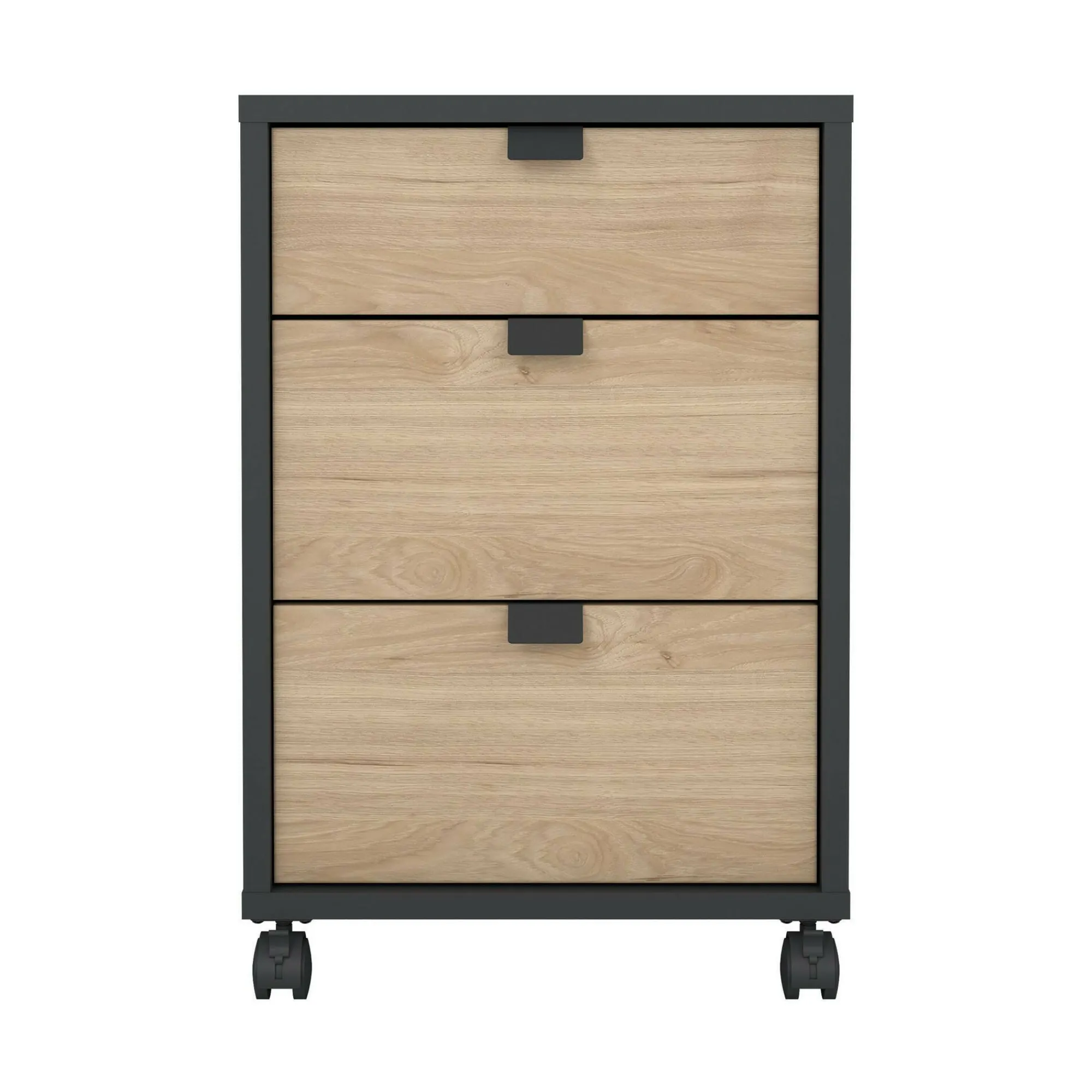 Cassettiera Drispol, 48x41 h61 cm, Rovere e Grigio<Dmora Cheap