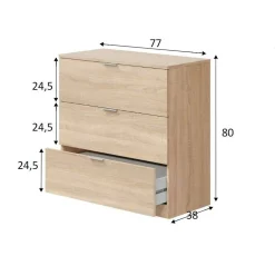 Cassettiera Garbino, 77x38h80 cm,<Dmora Shop