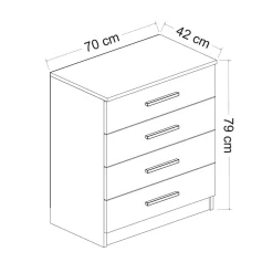Cassettiera Kalmaegi, 70x79 h42 cm,<Dmora Best Sale