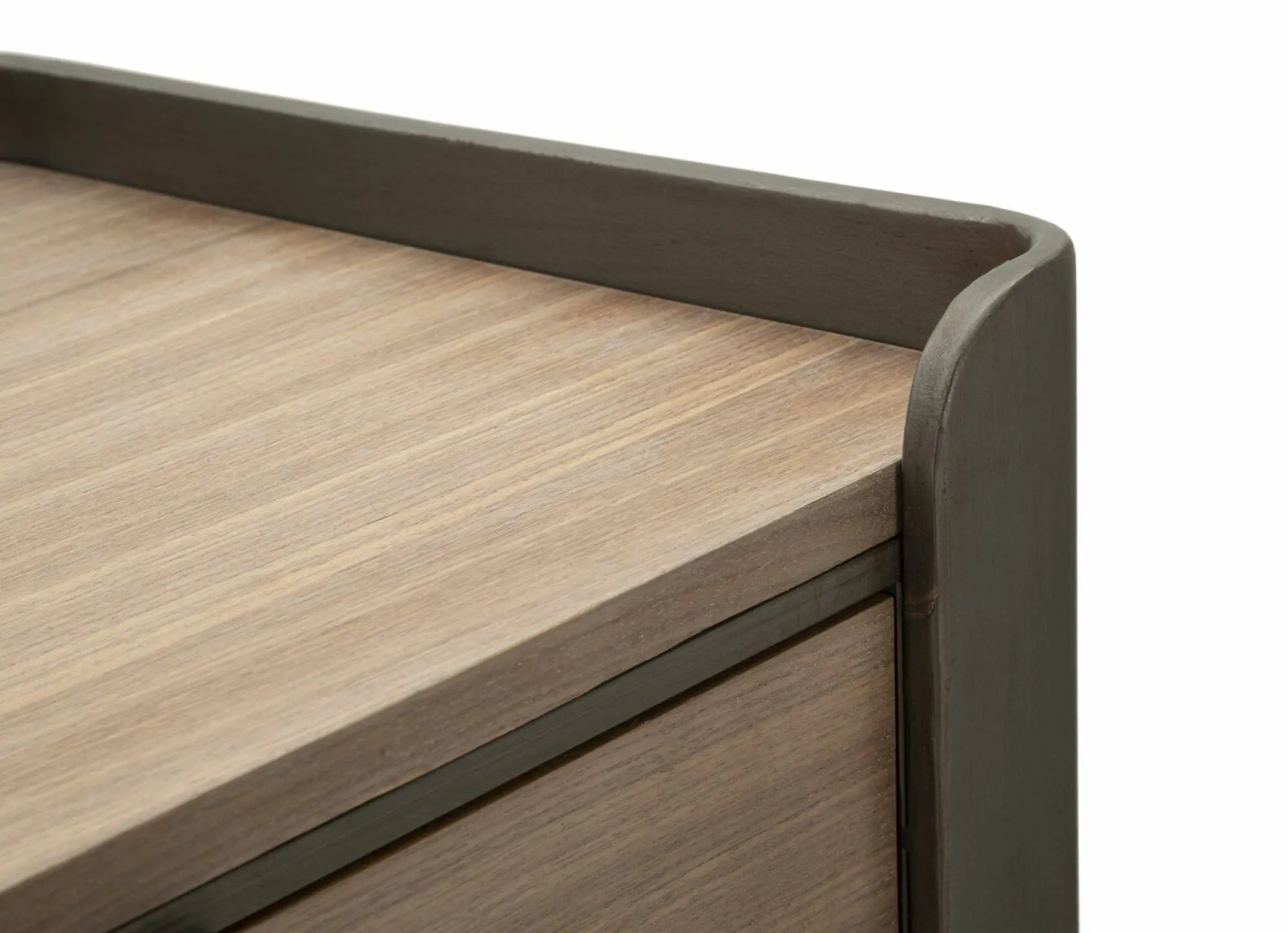 Cassettiera Kasten, 120x39 h79 cm, Grigio e Marrone<Dmora Discount