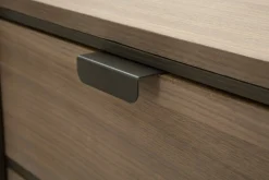 Cassettiera Kasten, 120x39 h79 cm, Grigio e Marrone<Dmora Discount