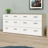 Cassettiera Lista, 36x147 h67 cm, Quercia e Bianco<Dmora Flash Sale