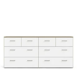 Cassettiera Lista, 36x147 h67 cm, Quercia e Bianco<Dmora Flash Sale
