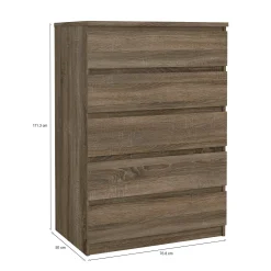 Cassettiera Lucy, 77x50 h111 cm,<Dmora Outlet
