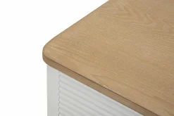 Cassettiera Phaidone, 78x37 h80 cm, Bianco e Marrone<Dmora Clearance