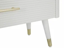 Cassettiera Phaidone, 78x37 h80 cm, Bianco e Marrone<Dmora Clearance