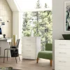 Cassettiera Solano, 60x41h87 cm, Cemento e Bianco<Dmora Shop