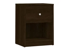 Comodino a un cassetto, colore marrone, cm 37.9 x 48.4 x 30.1<Dmora Best