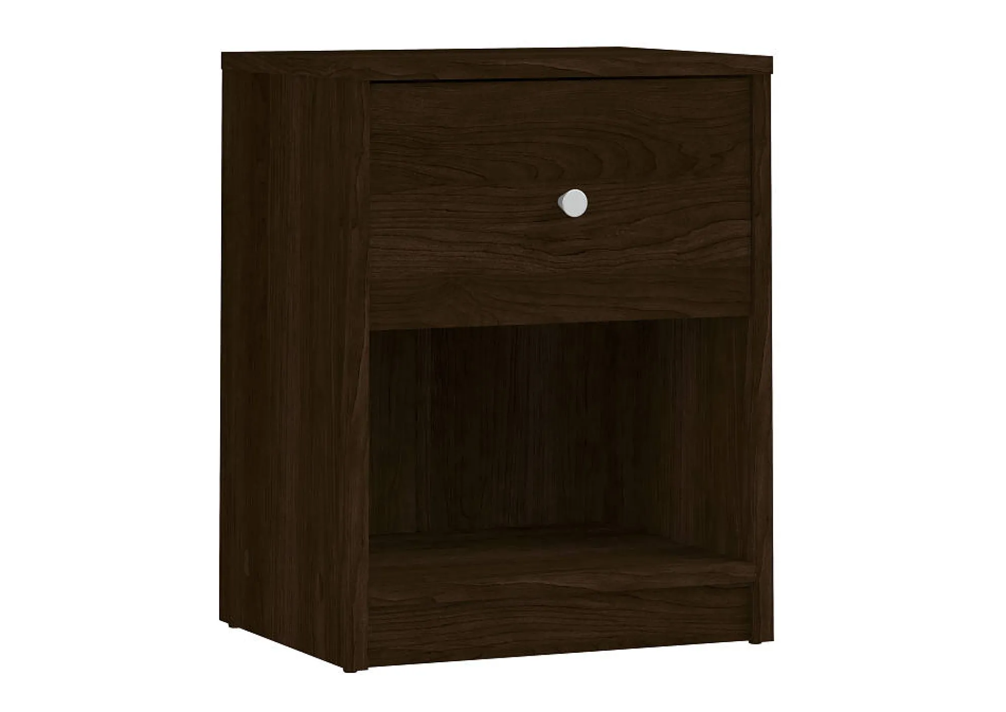 Comodino a un cassetto, colore marrone, cm 37.9 x 48.4 x 30.1<Dmora Online